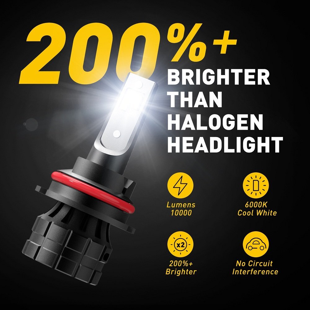 Limo Plus 9007 HB5 LED Elderly Hair Light 6000K White Light White Light - v