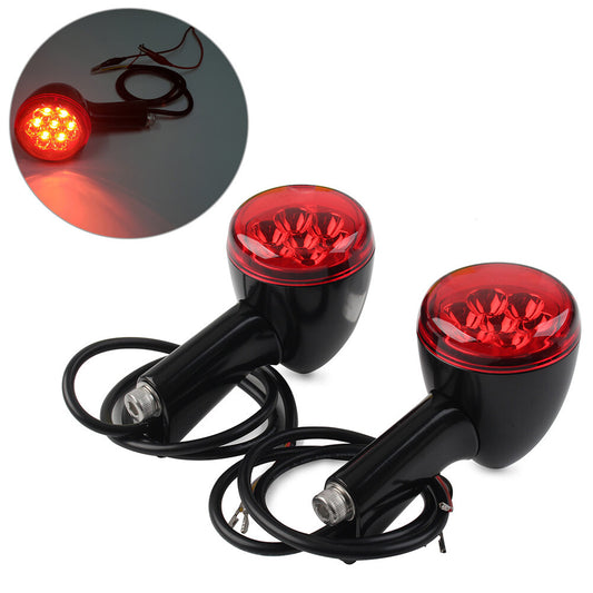 Hinten LED-Blinker for Harley Sportster XL 883 1200 1992-2022 Schwarz + Rot
