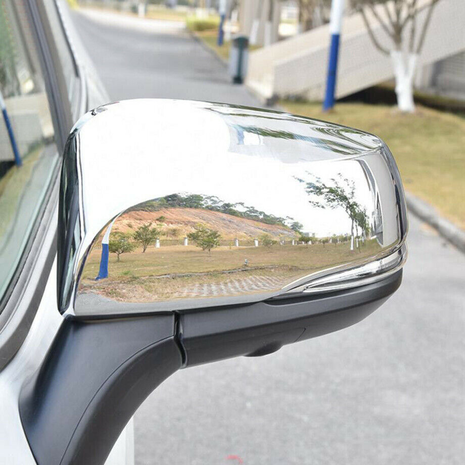 for Toyota Highlander 2020-2023 Chrome Side Door Rearview Mirror Cover Trim Cap