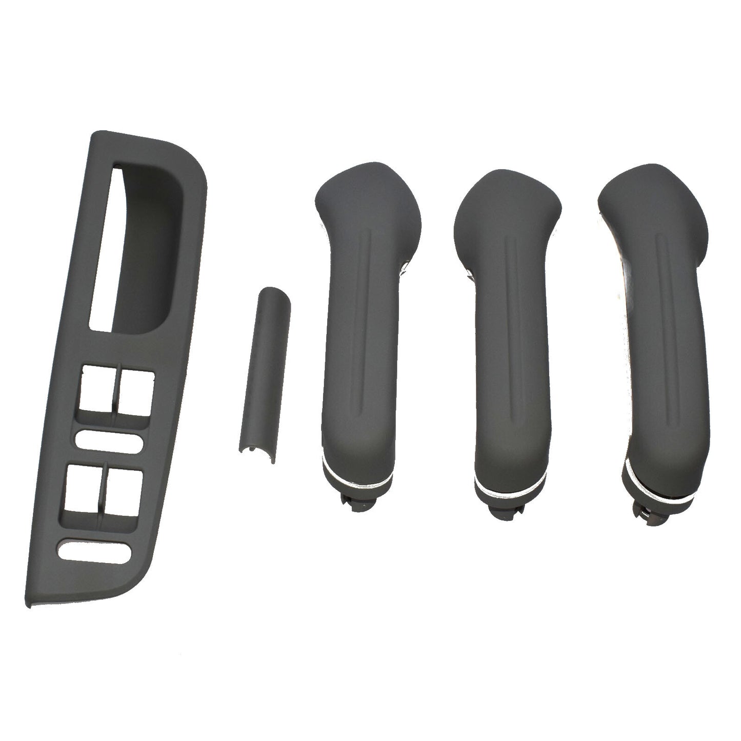 New 5-piece set of grey interior door gripper cover switch border trim for Golf MK4 - n