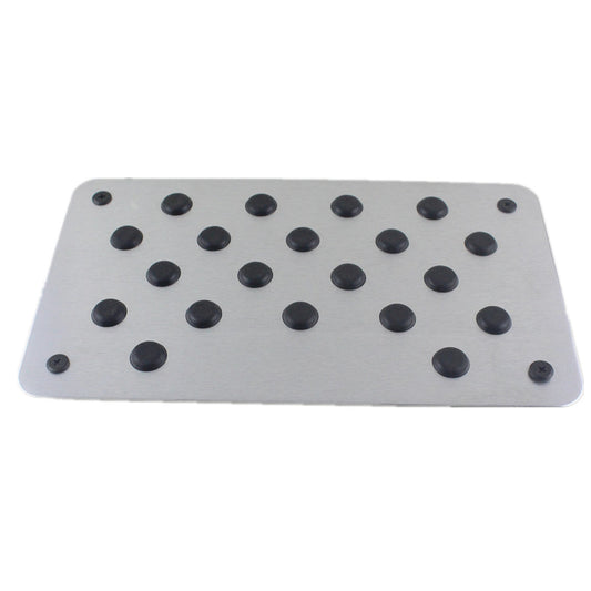 Car Floor Mats Carpet Liner Aluminum Heel Pad Carpet Mat Silver for Sedan SUV