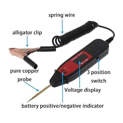 Car Voltage Detector Test Digital Display Circuit Tester Pen DC 3-36V Test Light