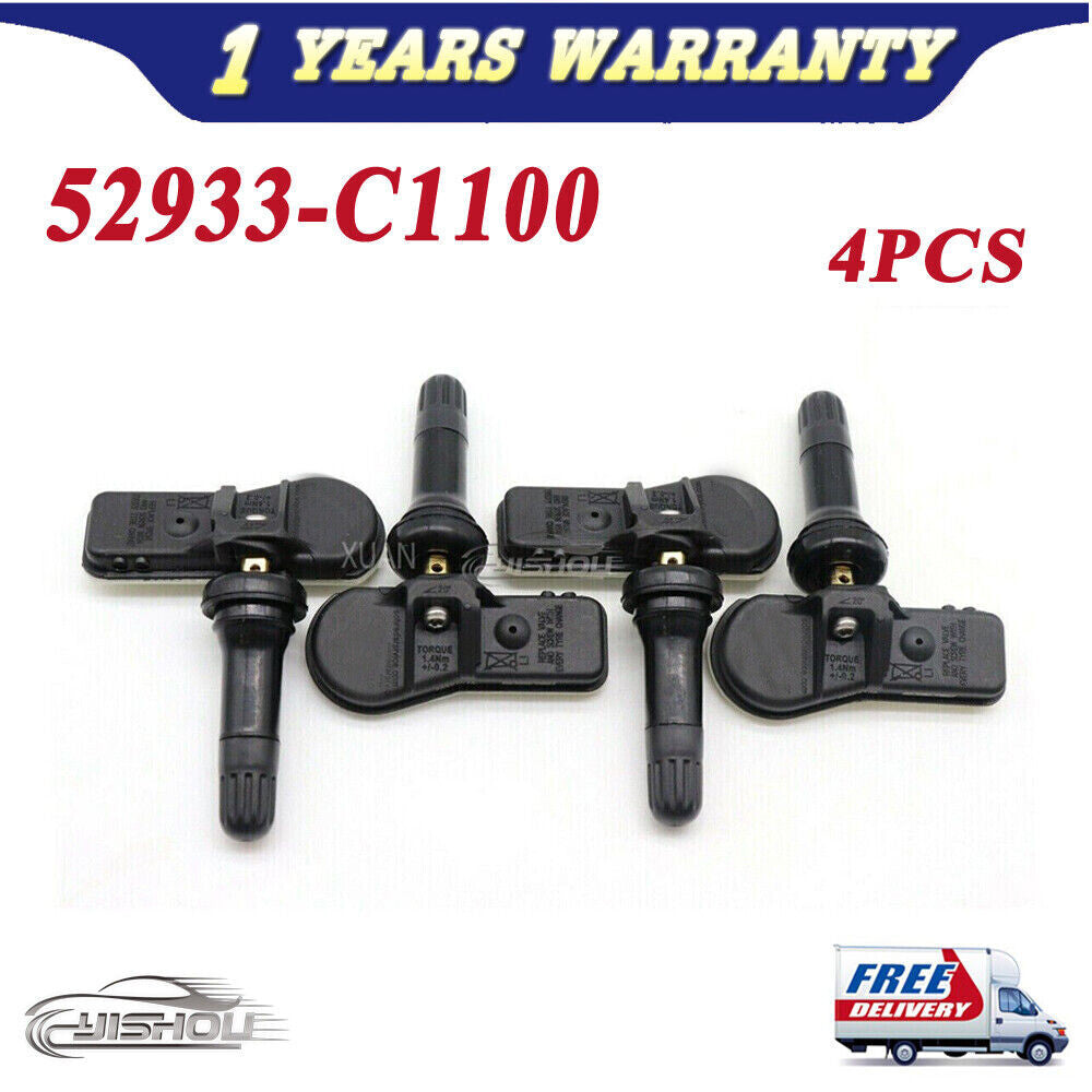 52933-C1100 4PCS Tire Pressure Monitor Sensor TPMS for Hyundai for Tucson Sonata LF Q