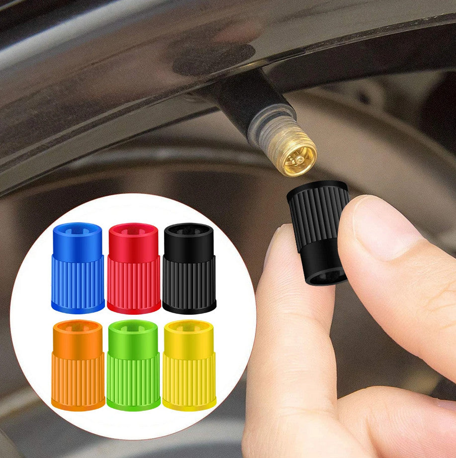 10-piece car tire valve cover rod air dust cover valve core remover, red, for BMW
