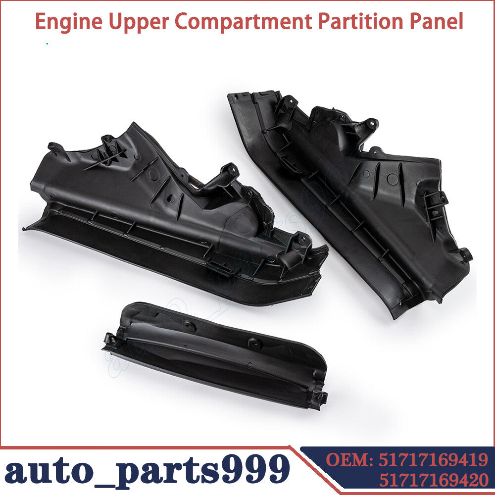 3-piece set for X5 X6 E70 E70N E71 engine cover partition panels - n