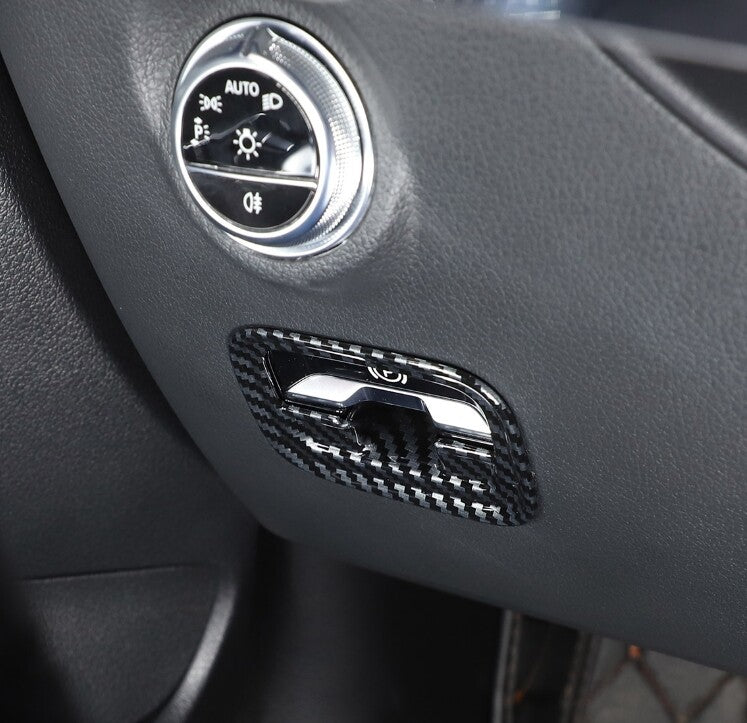 ABS carbon fiber electronic parking brake trim frame for 2022 C-Class - n