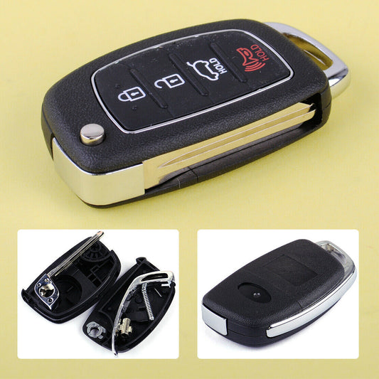 Flip Remote Key Fob Fit for Hyundai Santa Fe ix45 13 14 ix35 i30 Clicker 4Button Q
