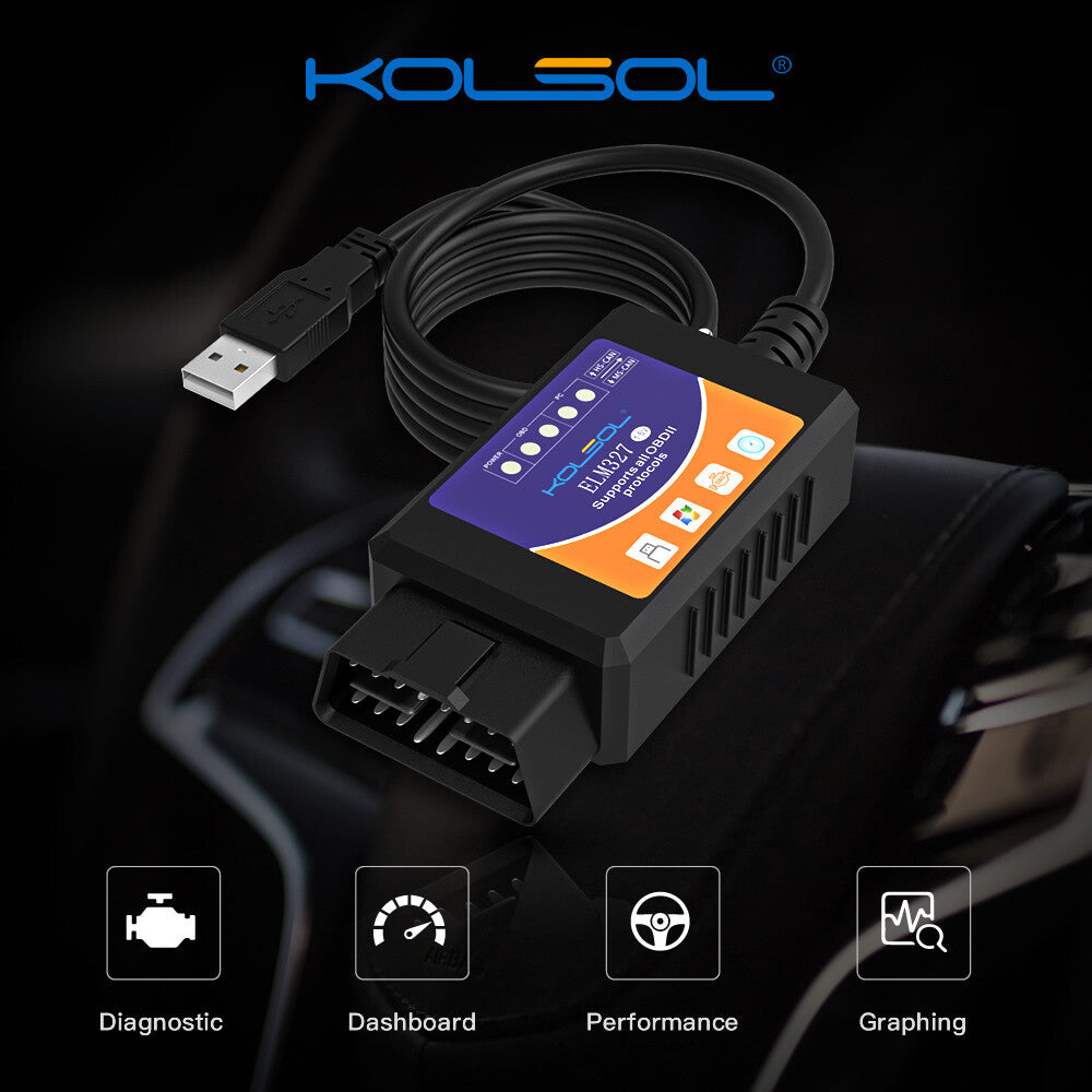 NEW FORScan ELM327 USB Modified OBD2 Code Scanner HS-CAN MS-CAN for Ford ELMConfig