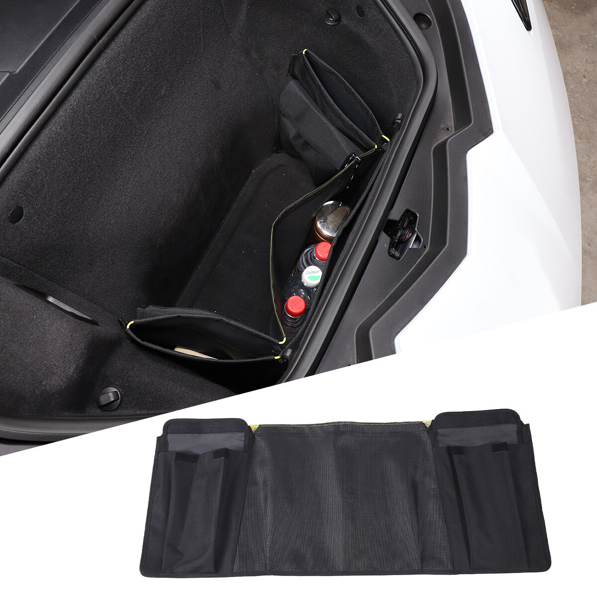 ABS carbon fiber cup holder cover trim frame for Toyota Tacoma 2016-2022 Q