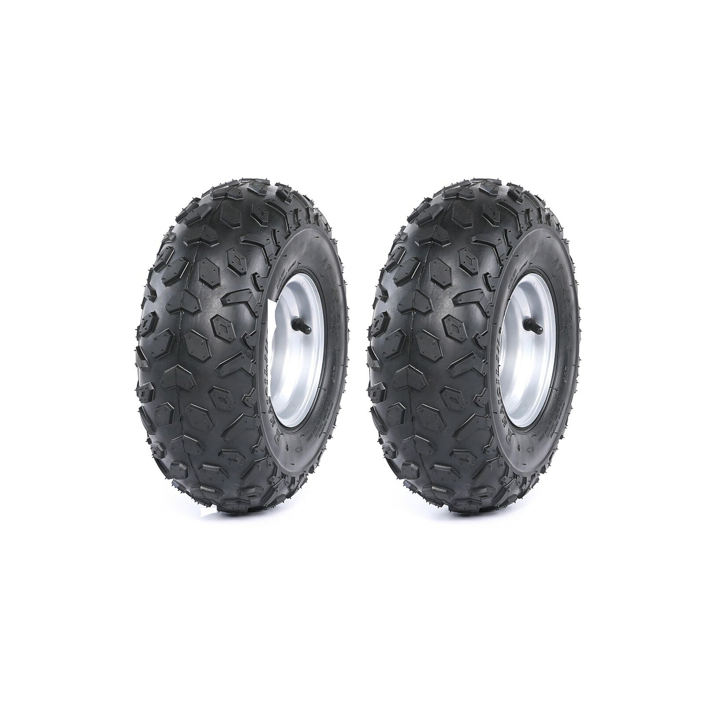 2-pack of 145/70-6 front and rear tires and rims for all-terrain vehicles, off-road vehicles, go-karts, 4x4 (110cc, 125cc, 70cc)