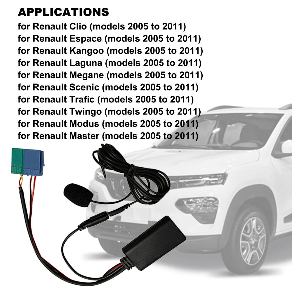 Hands- Bluetooth module AUX cable adapter for Reynolds Updatelist radio 05-11- n
