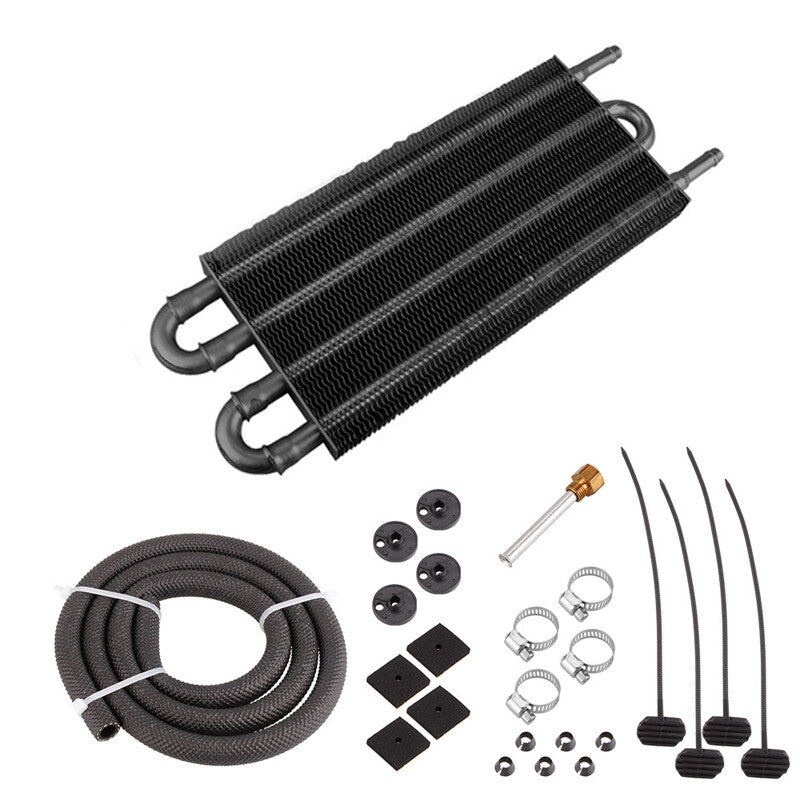 Universal 4-row automatic transmission oil cooler radiator cooling fan kit n