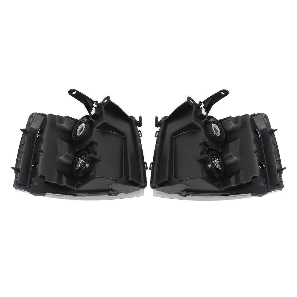 Suitable for 2007-2014 Silverado 1500-3500 HD Headlights (Pair) - Black Clear n