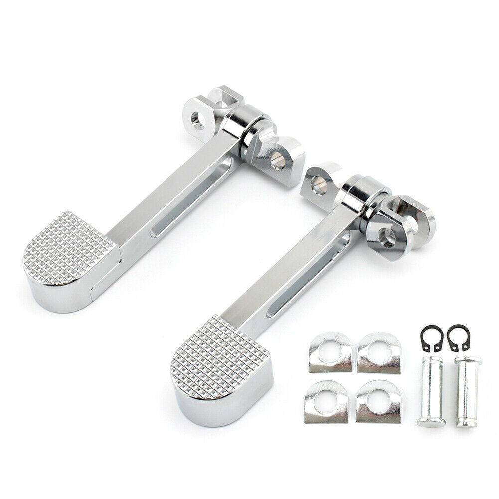 Chrome Footrest Peg Mount Bracket Heel Rest for Harley Sportster XL 883 1200
