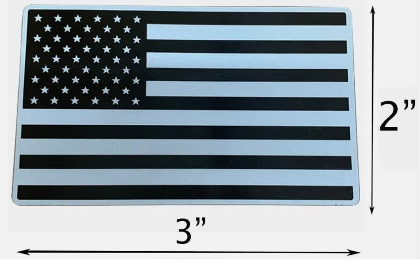 Car Side Fender Rear Boot Emblem Sticker Black Magnet American Flag For - v