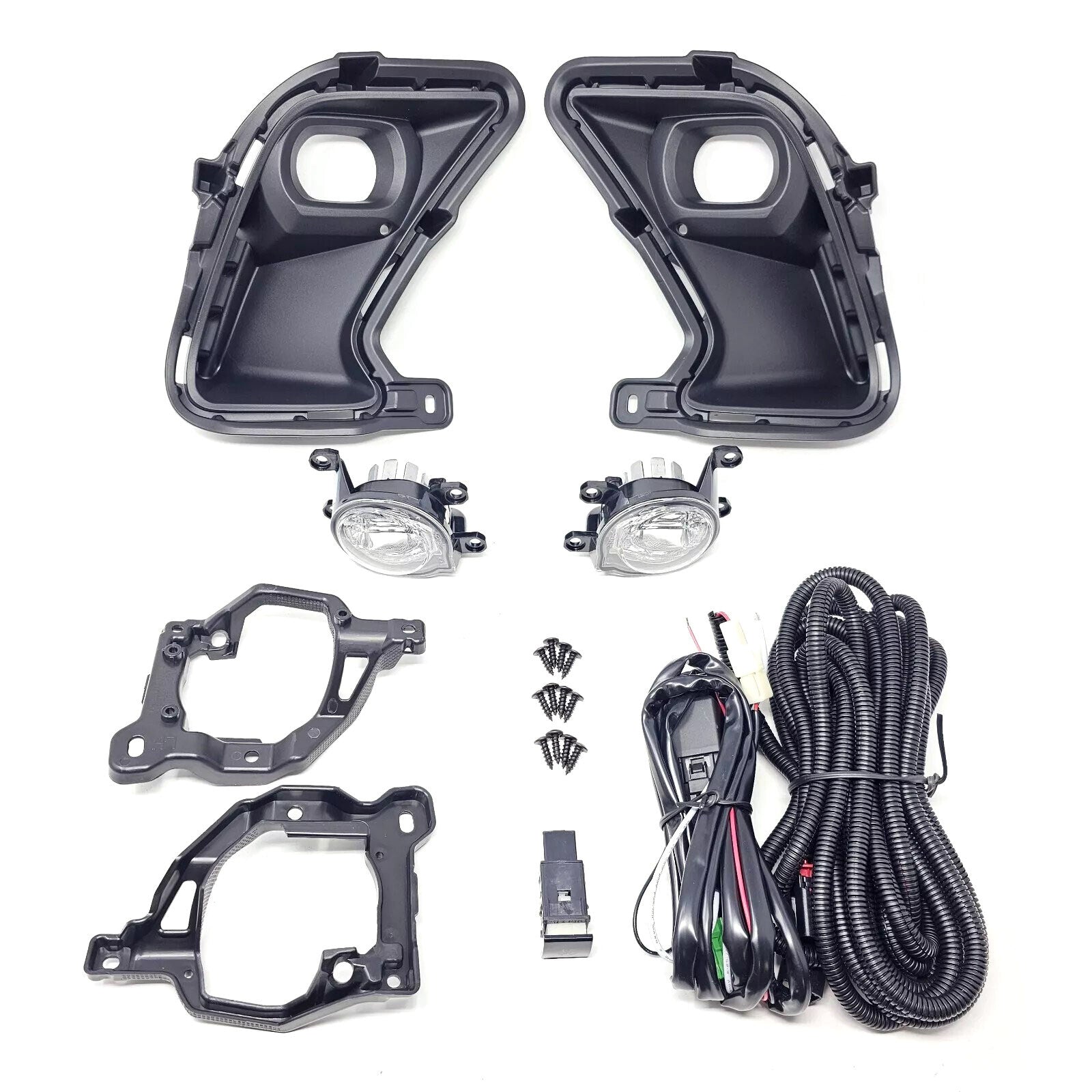 For 2024-2025 for Toyota Grand Highlander LED Fog Light Kit Switch Bezel Wire White