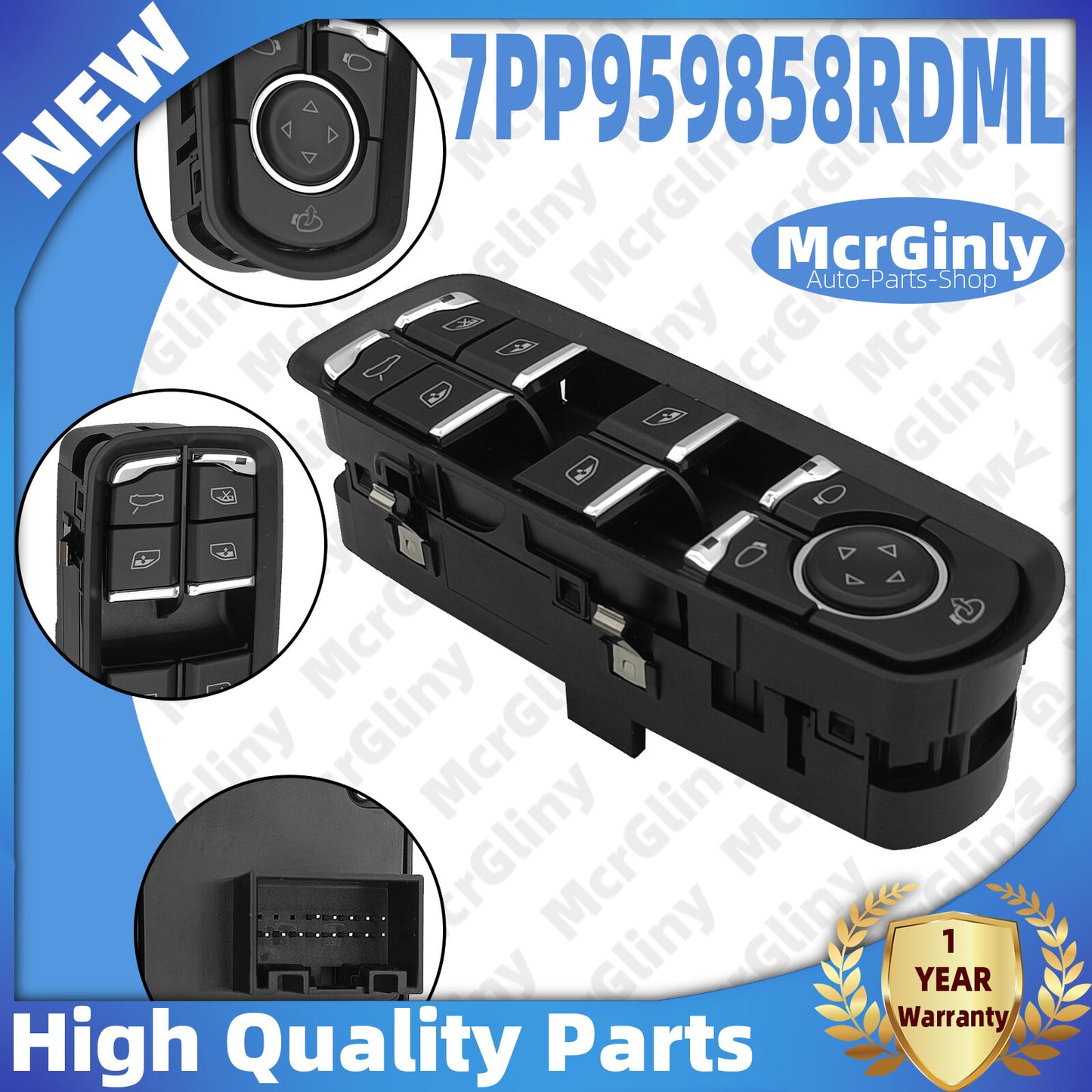Main power window switch for Panamera , for Cayenne , Macan 7PP959858KDML- n