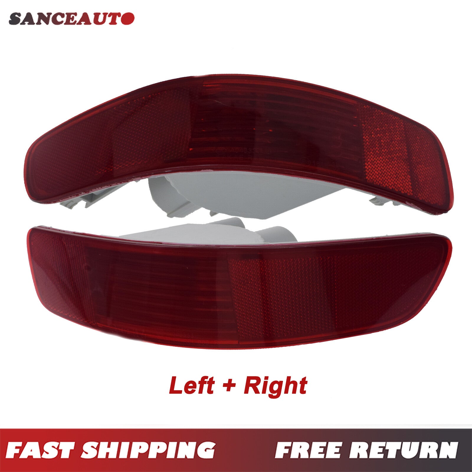 Left and right sides suitable for Outlander 2007 - 12 rear bumper reflector fog lights - n