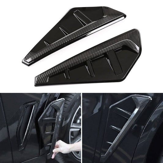 For 2019-2023 for BMW X5Carbon Fiber ABS Side Fender Grillle Air Vents Cover Trim 2P