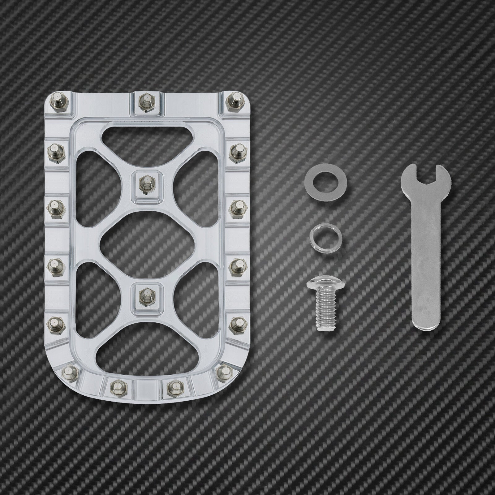 Chrome MX Style Brake Pedal Pad Fit for Harley Electra Street Glide 1980-2021