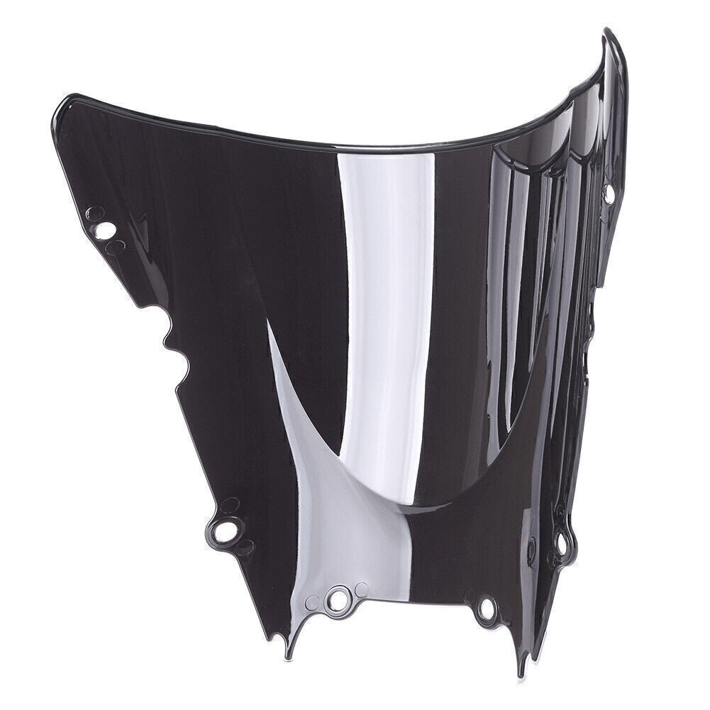 Windshield Windscreen Wind Screen Double Bubble Fits for Yamaha YZF R6 1999-02 Black