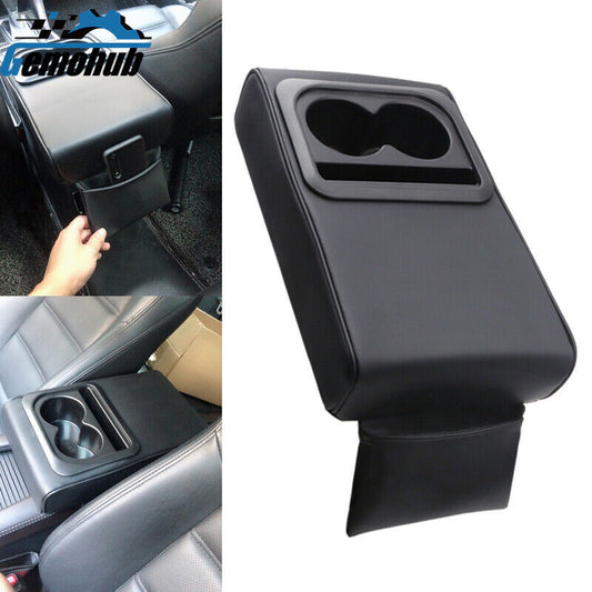 Car Auto Armrest Box Cushion Pad Center Console Cover With Cup Holder Storage