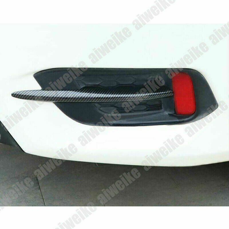 for Honda for Civic 2016-2021 Carbon Fiber Grain Rear Fog Light Lamp Strip Cover 2