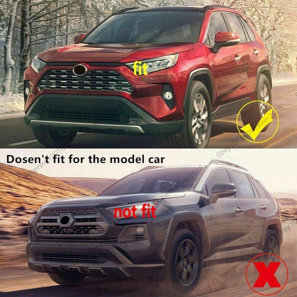 for Toyota RAV4 2019 -2023 ABS Carbon Fiber Front Center Grill Grille Cover Trim