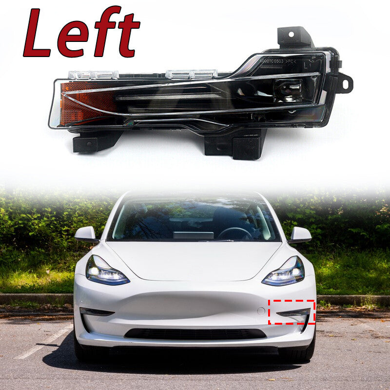 Fog light LED DRL (top left) applicable to 2017-2023 for Tesla Model 3 Y