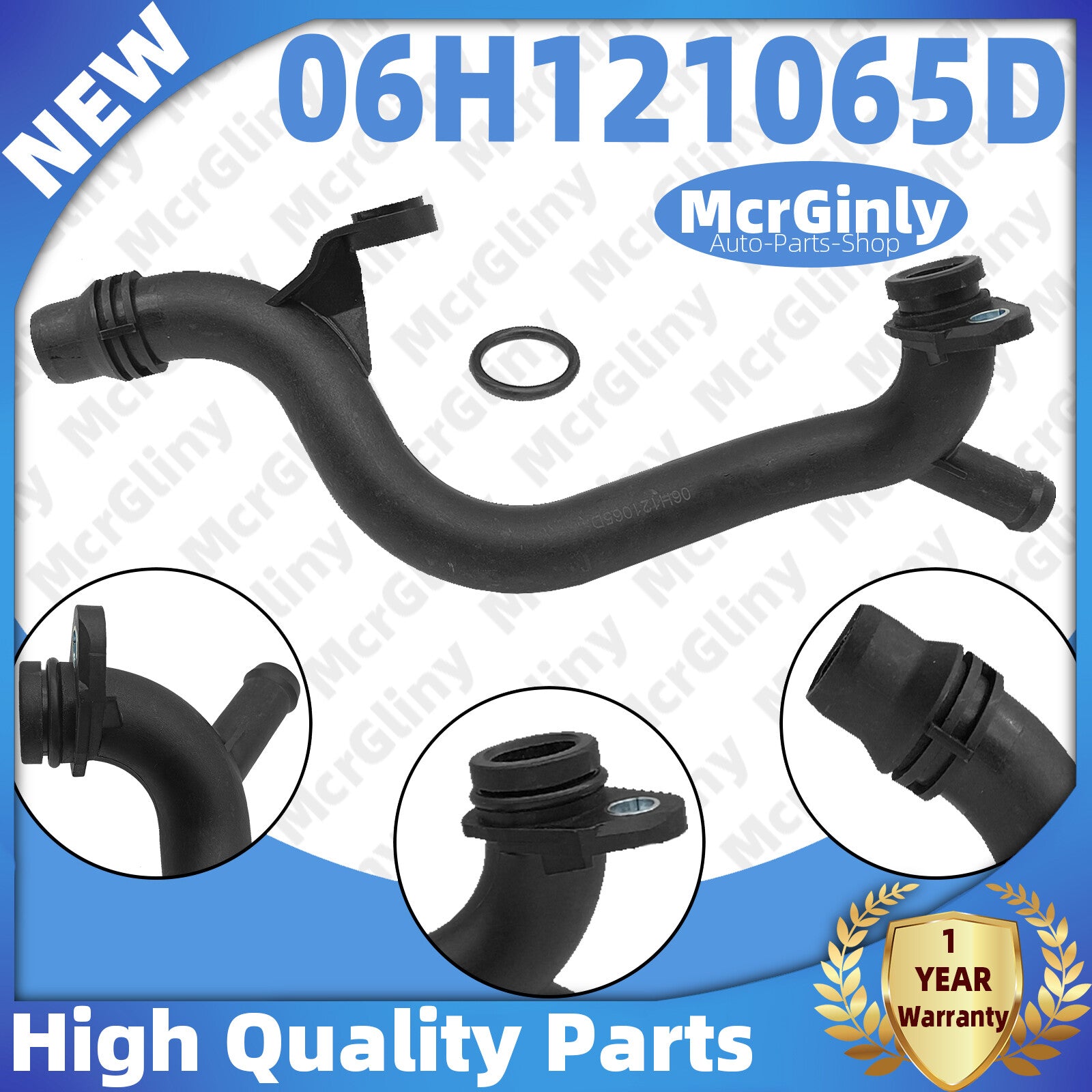 Radiator coolant hoses suitable for Audi A4, A5, A6, Q5, and transport van seats Exeo #06H121065D- n