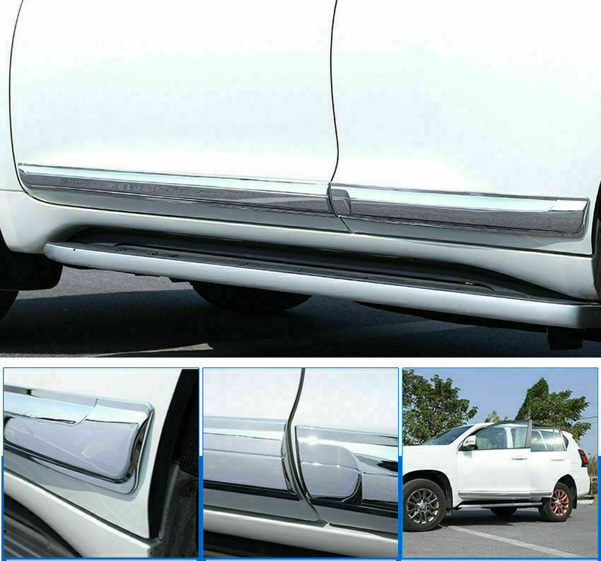for Toyota for Land Cruiser Prado 2010-2021 Chrome Body Side Door Panel Cover Trim