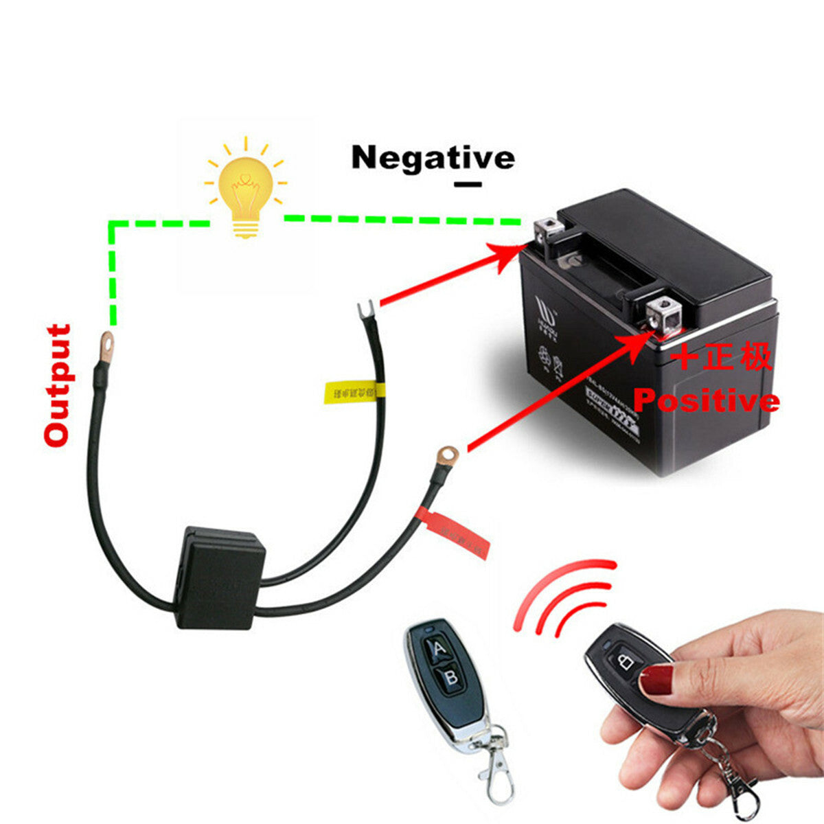 Motorcycle Battery Disconnect Cut Off Isolator Master Switch Dual Remote Control Q