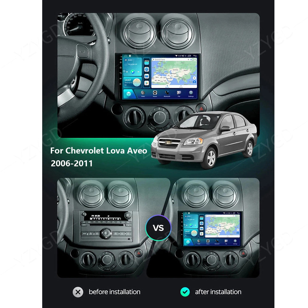 for Chevrolet Lova Aveo 2006-2011 Carplay Car Stereo Radio GPS Multimedia Screen