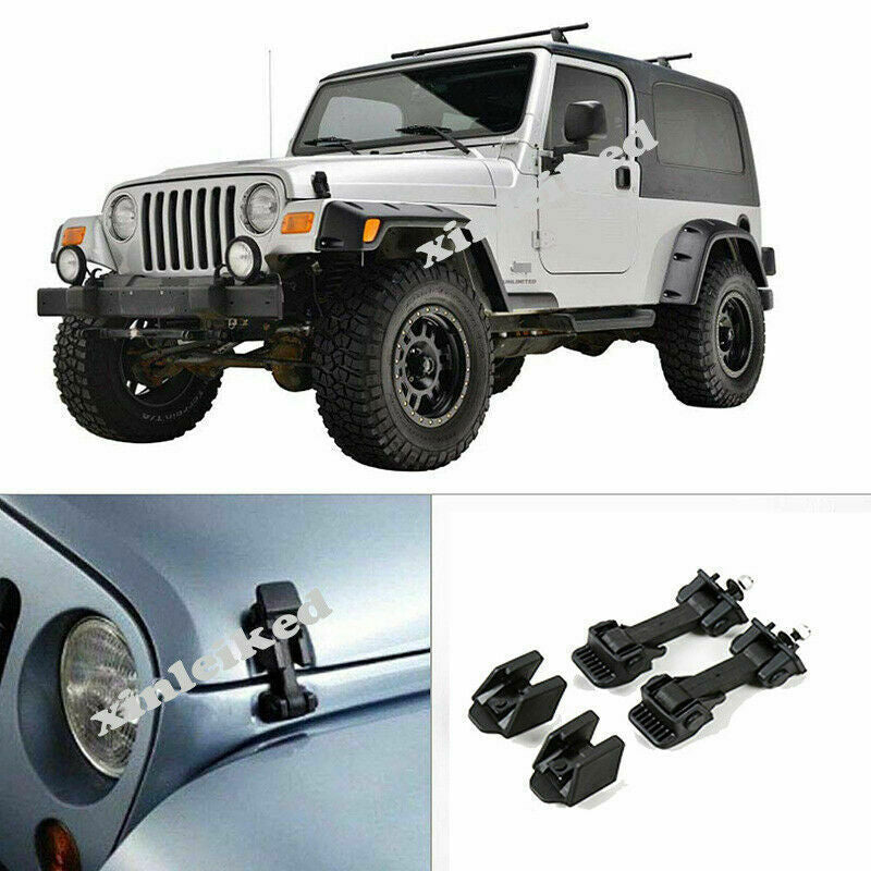 Black OE Hood Latch Locking Catch Buckle Trim Cover for Jeep for Wrangler JK 2007-17
