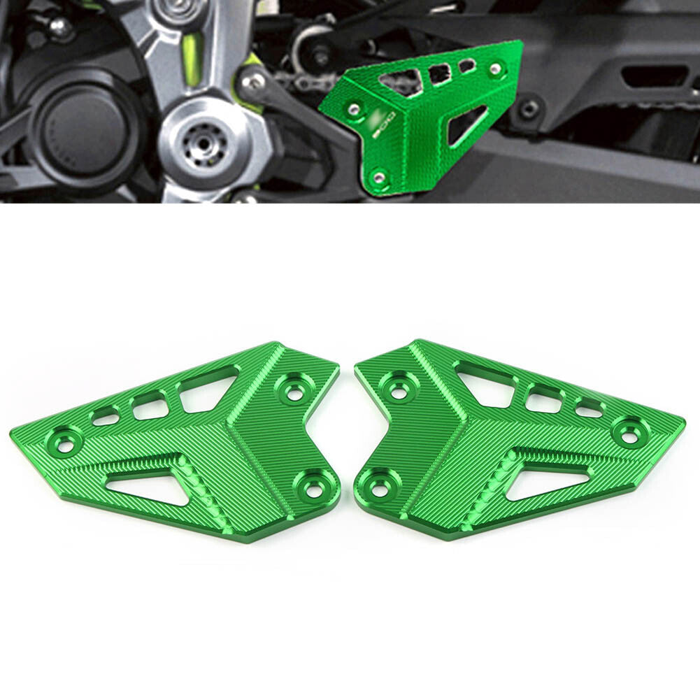 Green Footrest Rear Heel Plates Guard Protector for KAWASAKI Z900 2017-2023 2021