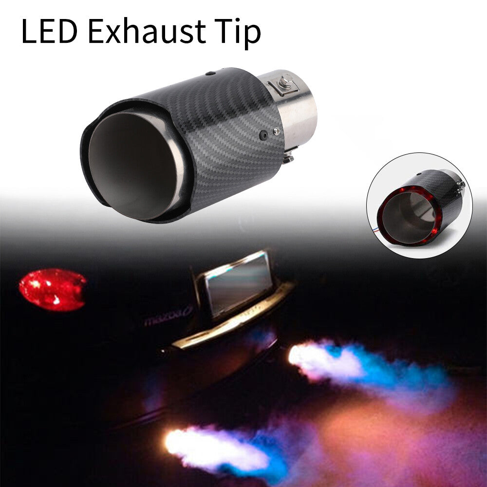 Universal Carbon Fiber Luminous Blue LED Light Q
