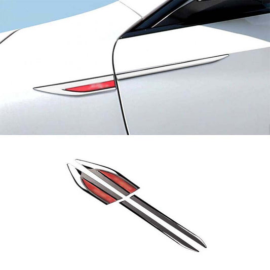 Air Outlet Silver Steel Fender Body Side Cover Trim for Chevrolet Malibu 2016-21