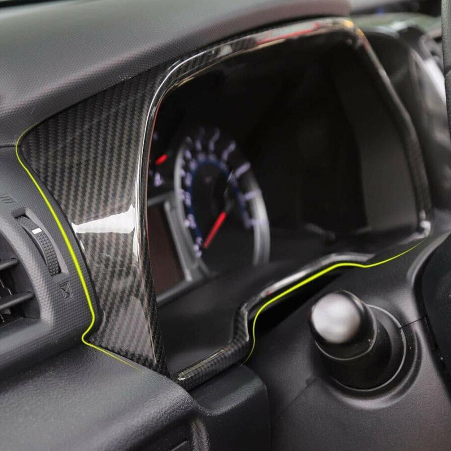 For 4Runner 2010-2023 Car Dash Frame Cover Trim Accessories Carbon Fiber v