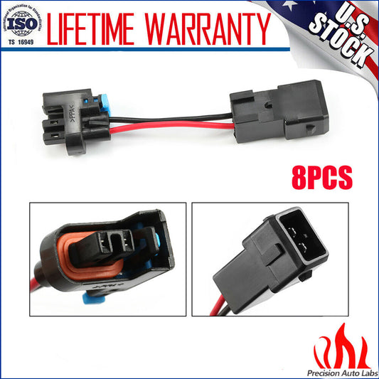8X LQ4 LQ9 4.8 5.3 6.0 Delphi wire Harness to LS1 LS6 EV1 Injector Adapters !