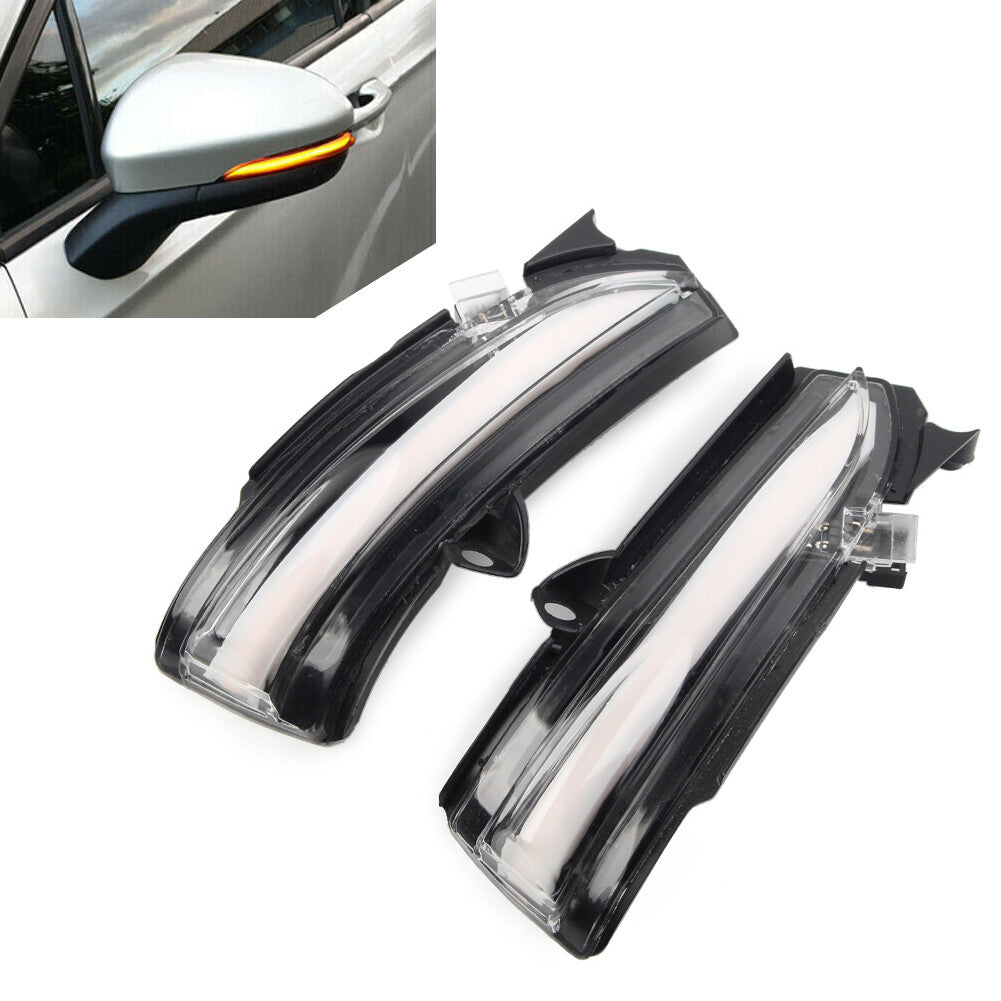 LED Dynamic Turn Signal Light Mirror Indicator for Ford Mondeo 2014-2018 Clear