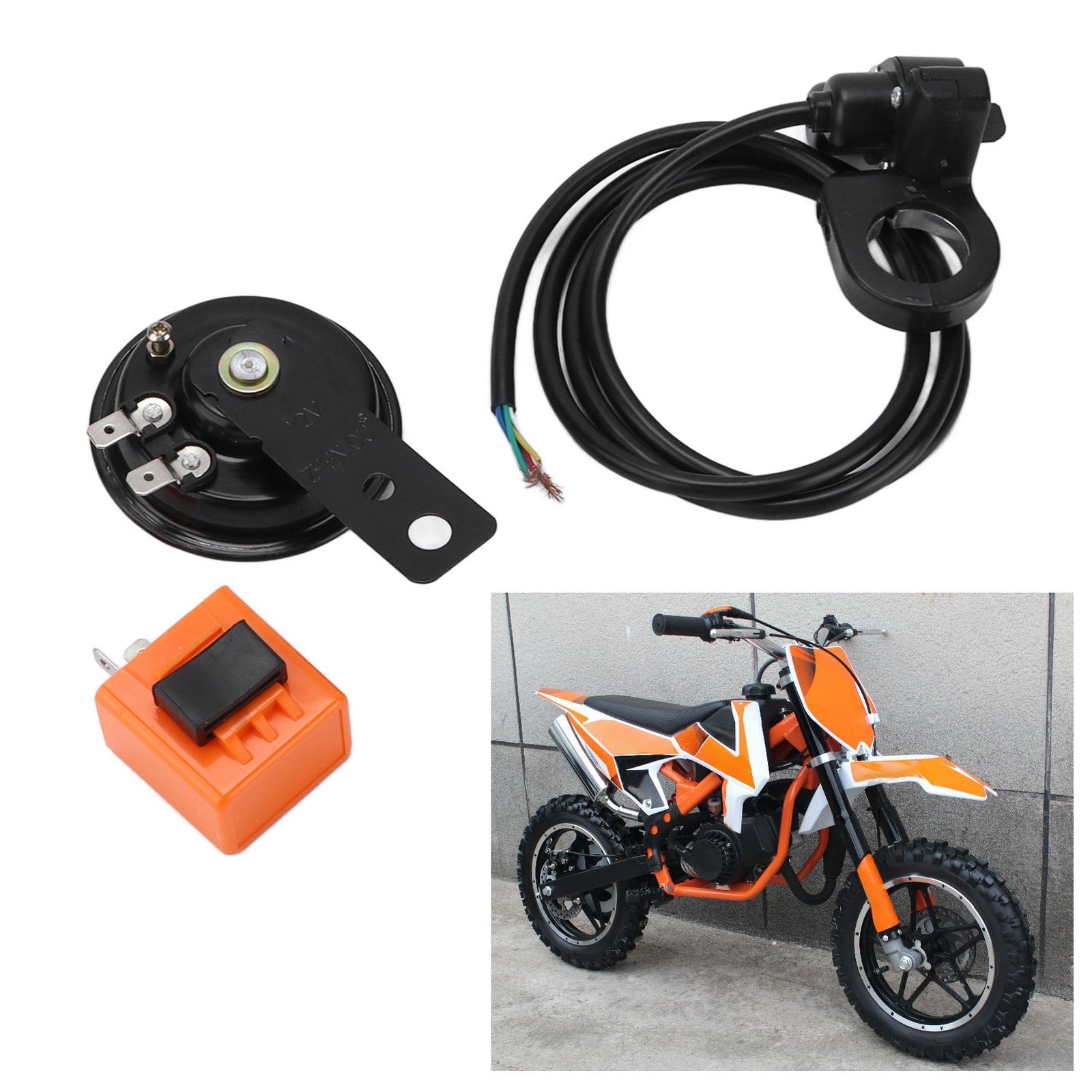 New Auto Motorcycle Handlebar Horn Turn Signal Light Switch Assembly 7/8in