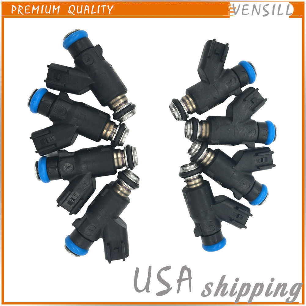 Set of 8 Fuel Injectors 12613412 Fits for GMC 6.0L Silverado for Sierra 10-13 6.6L
