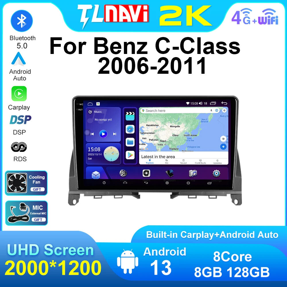 Car Radio for Mercedes for Benz C Class 3 W204 S204 Multimedia Player GPS Navigation