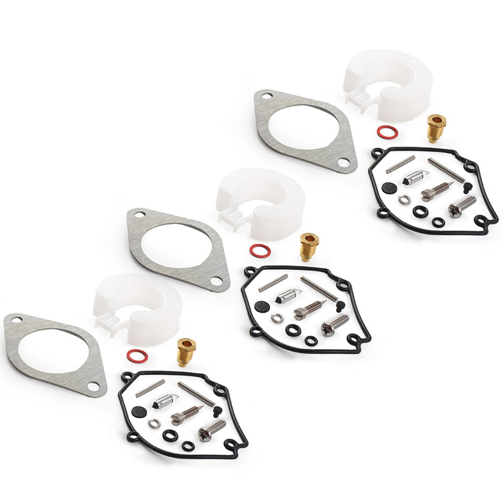 3 Sets Carburetor Repair Kit Fit for Yamaha Outboard 2T 75 80 90HP 6H1-W0093-01-00 Q