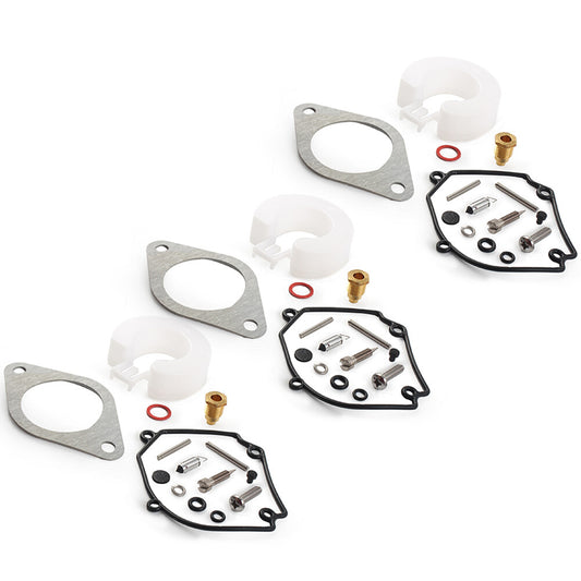 3 Sets Carburetor Repair Kit Fit for Yamaha Outboard 2T 75 80 90HP 6H1-W0093-01-00 Q