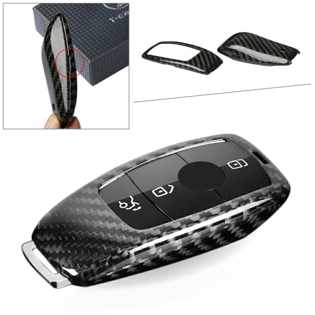 for Mercedes-Benz E Class W213 2016-18 Carbon Fiber Remote Key Shell Cover Case