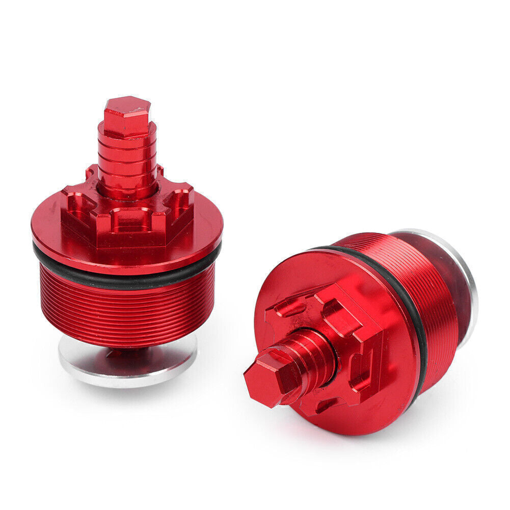 for Honda CB400 1992-1998 RED CNC Aluminum Preload Adjusters Fork Bolts Q