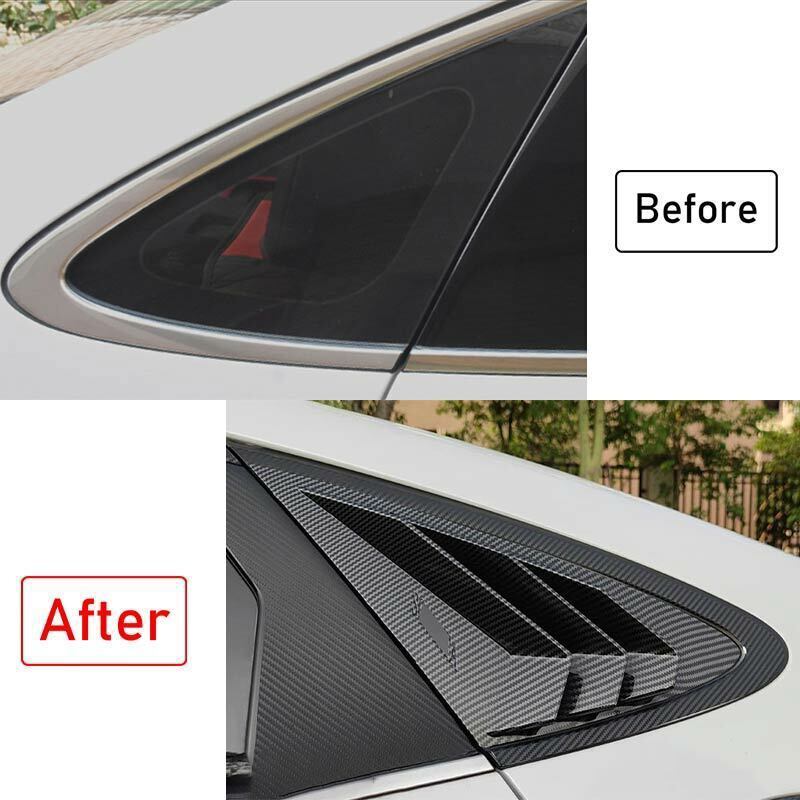 for Hyundai Sonata 2021+ ABS Carbon Fiber Style Side Window Louver Shutter Cover n