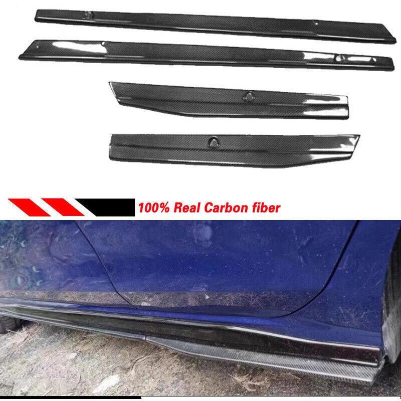 Carbon fiber side skirt diffuser wings for Volkswagen for Golf MK8 GTI 2021-2025 (4 pieces)