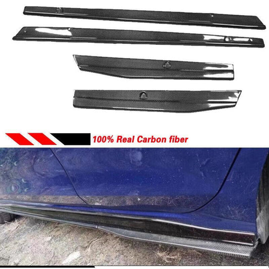 Carbon fiber side skirt diffuser wings for Volkswagen for Golf MK8 GTI 2021-2025 (4 pieces)